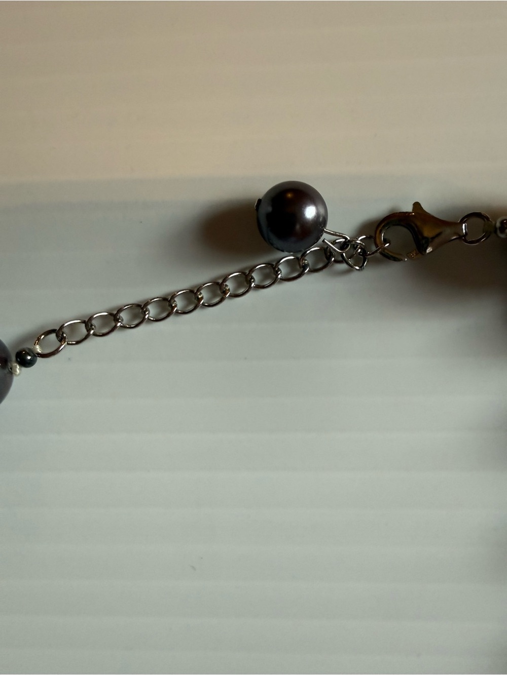 Lustrous Black Tahitian Pearl Necklace - Elegant Women’s Jewelry - Picture 4 of 4